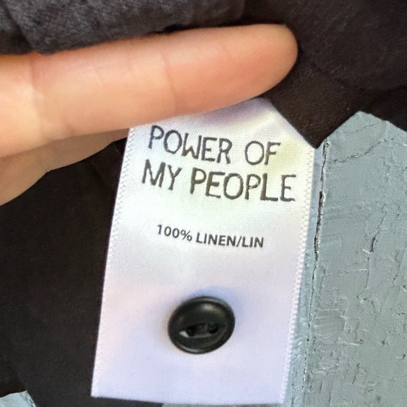 Power of my People black Wayward Fit Ss button up shirt, size xxs - Picture 8 of 14